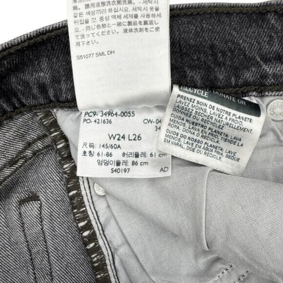 Levi's Wedgie StraIght Fit Jean In Cabo Smoke Grey Size 24 X 26 - Picture 7 of 9